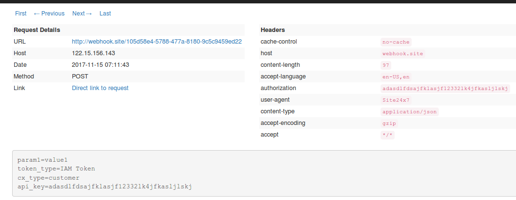 invoke-url result